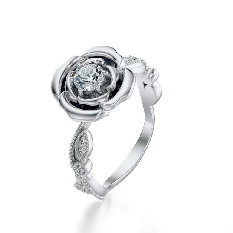 Pierścionek białe złoto z diamentami AJPZ_145